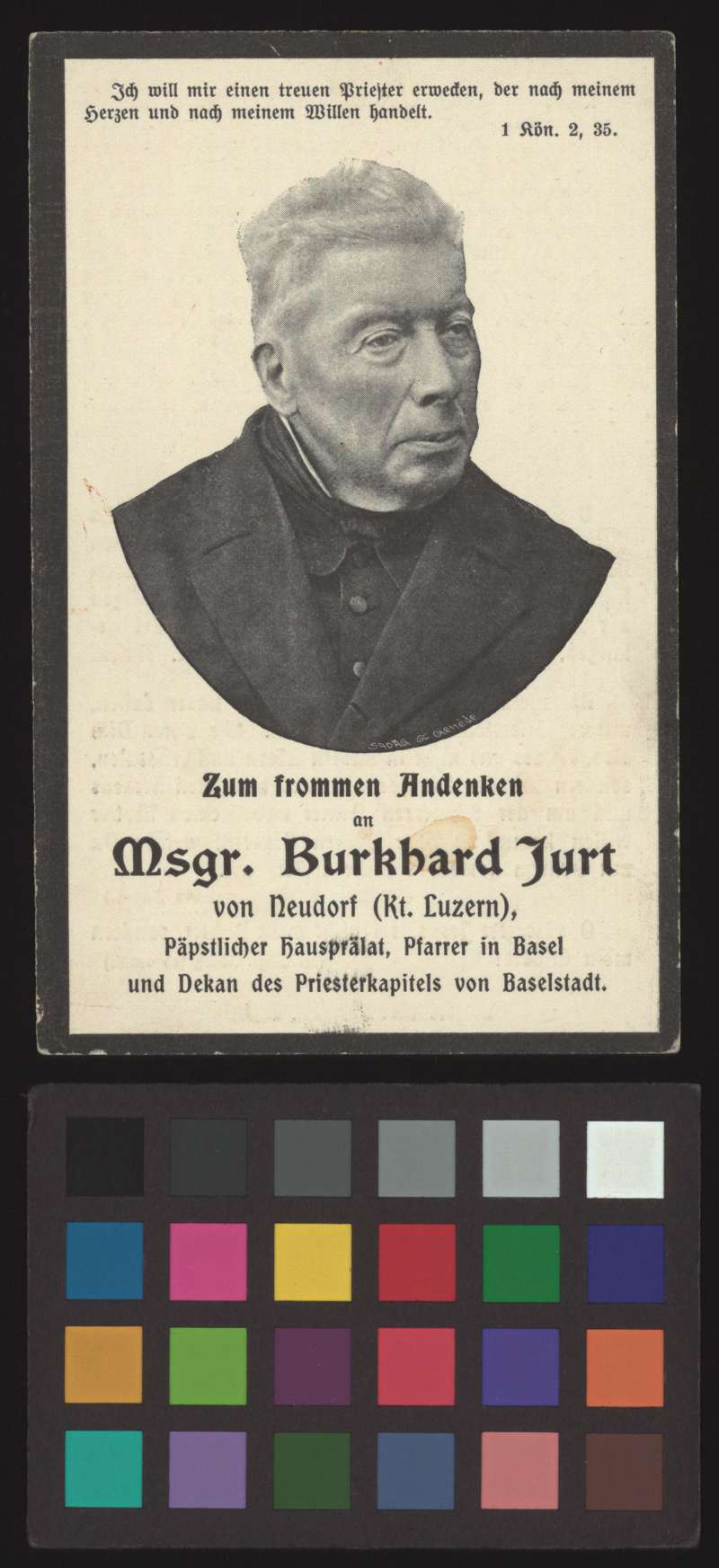 Buchumschlag - Zum frommen Andenken an Msgr. Burkhard Jurt