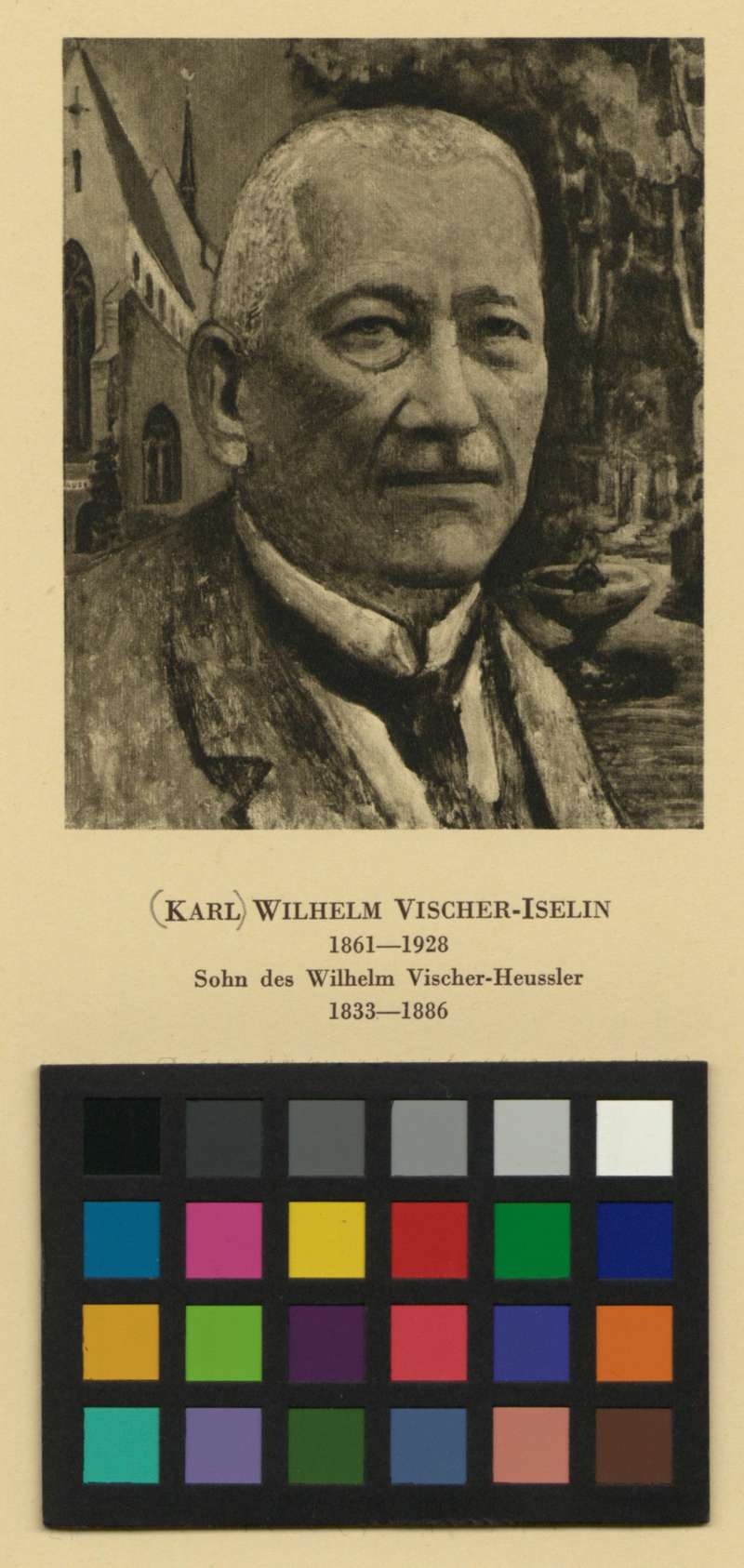 Buchumschlag - [Porträt von Wilhelm Vischer-Iselin]