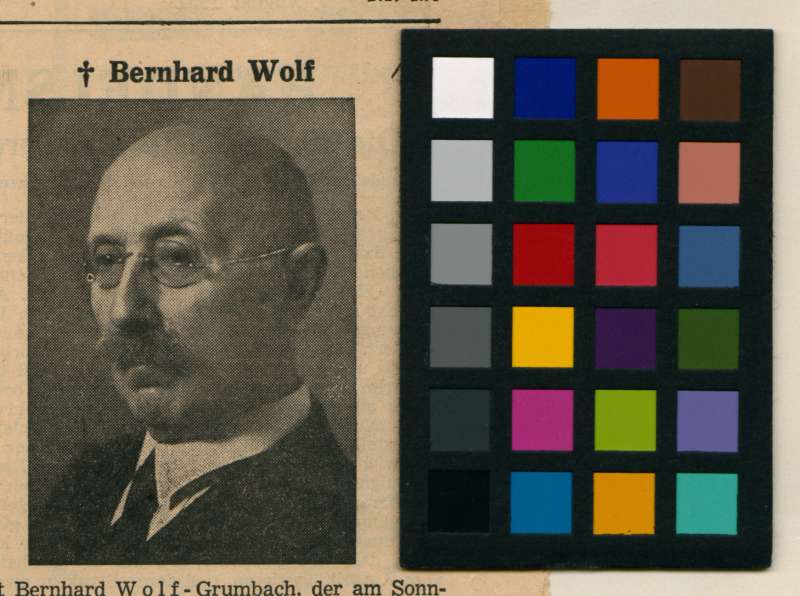 Buchumschlag - [Porträt von Bernhard Wolf]