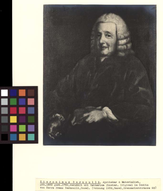 Buchumschlag - [Porträt des Hieronymus Bernoulli-Ebneter]