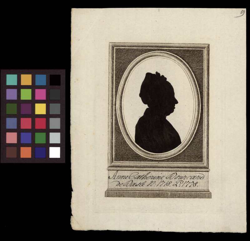 Buchumschlag - [Silhouette der Anne Catherine Bourcard]