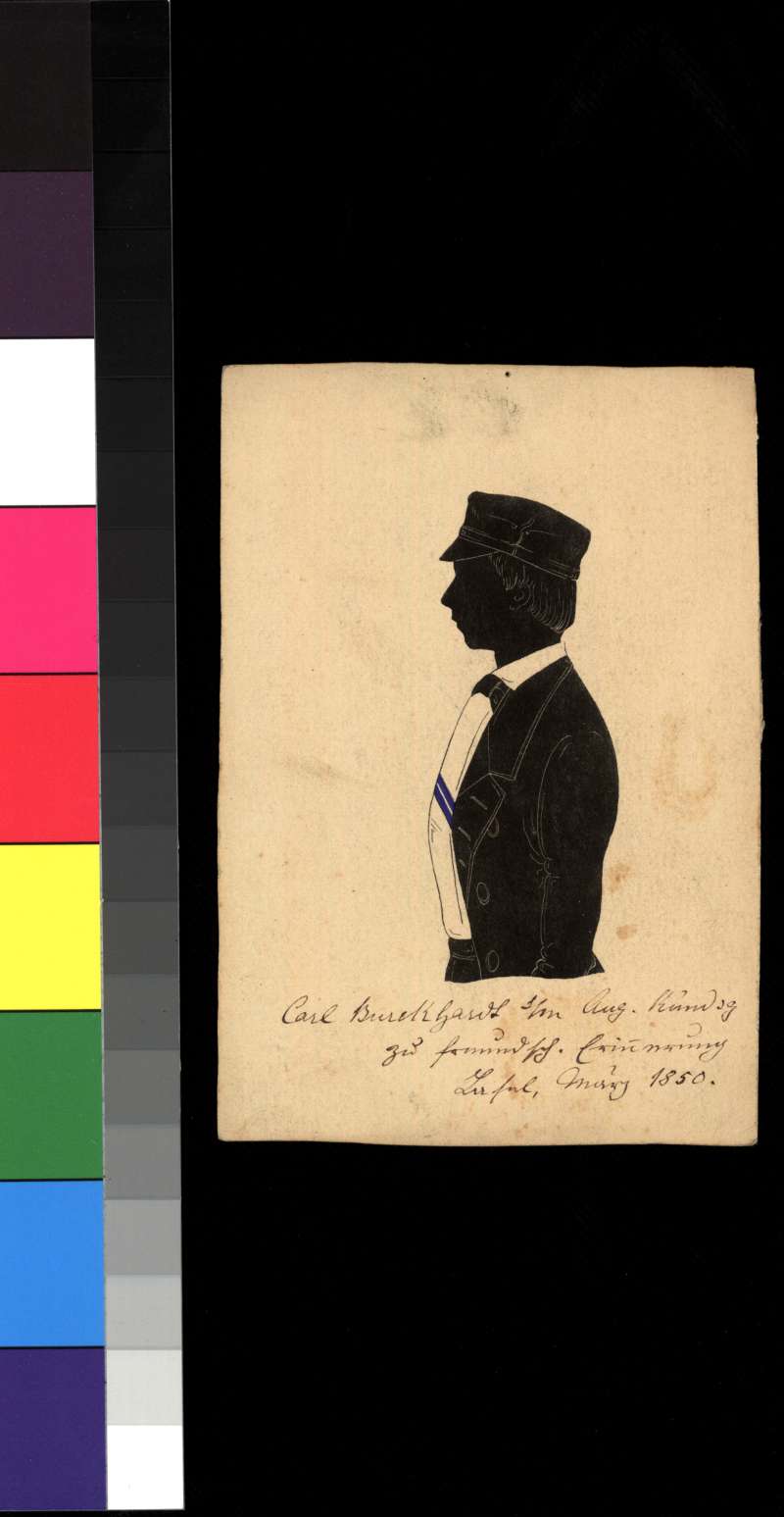 Buchumschlag - [Silhouette des Carl Burckhardt-Burckhardt]