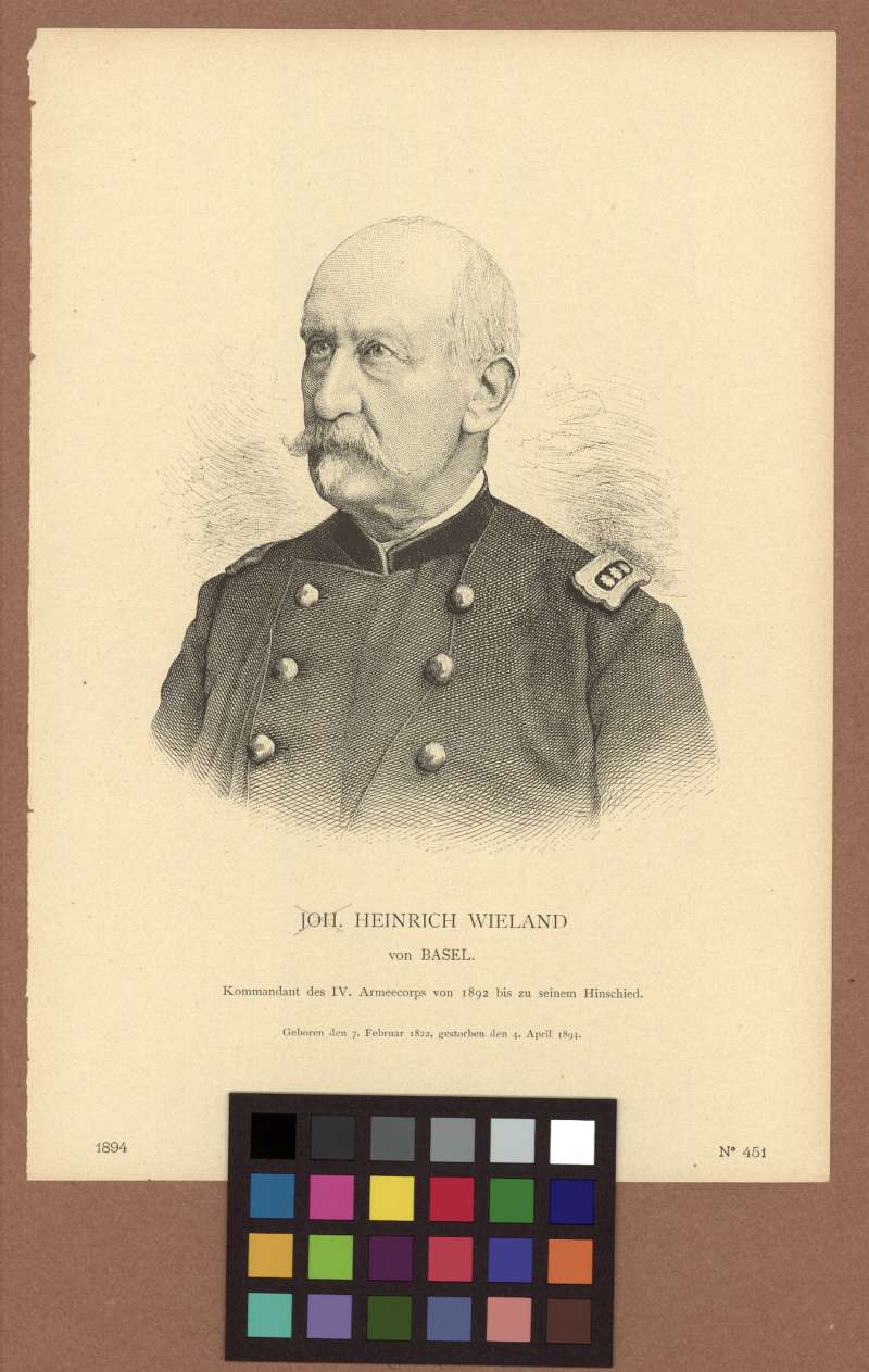 Buchumschlag - Joh. Heinrich Wieland von Basel