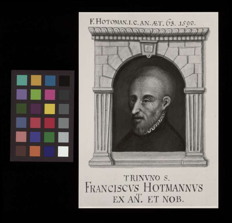 Buchumschlag - Trinuno s. Franciscus Hotmannus ex ant. et nob