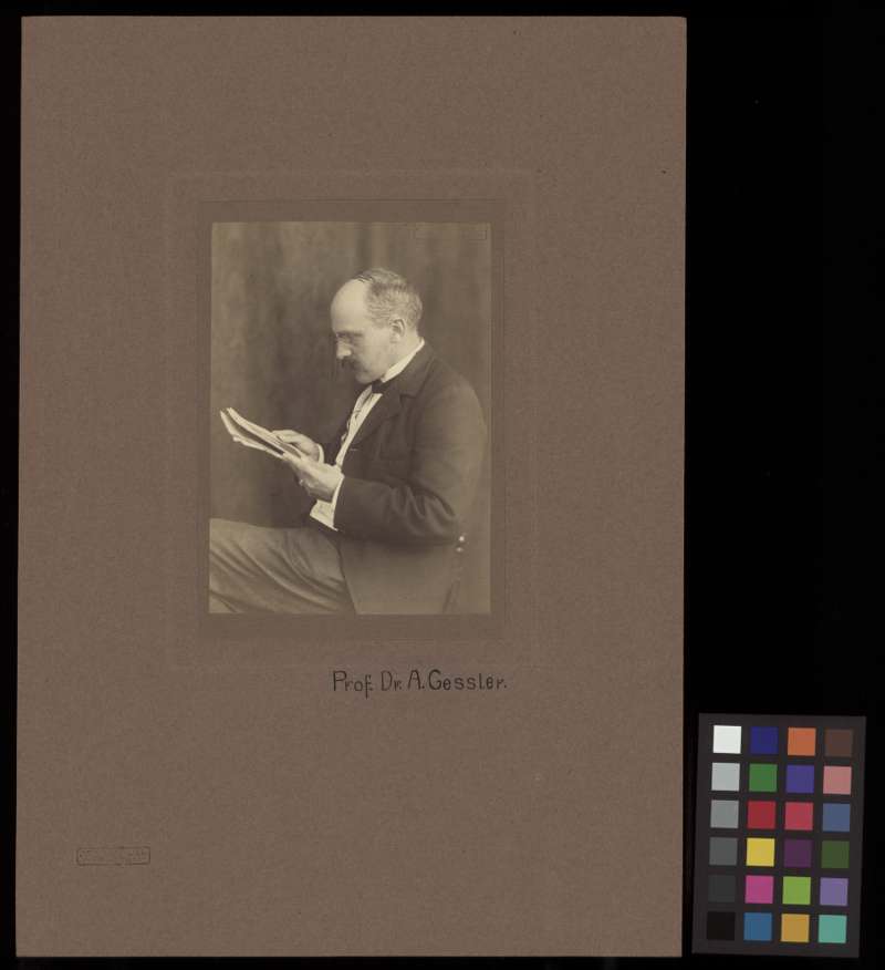 Buchumschlag - [Porträt von Albert Gessler]